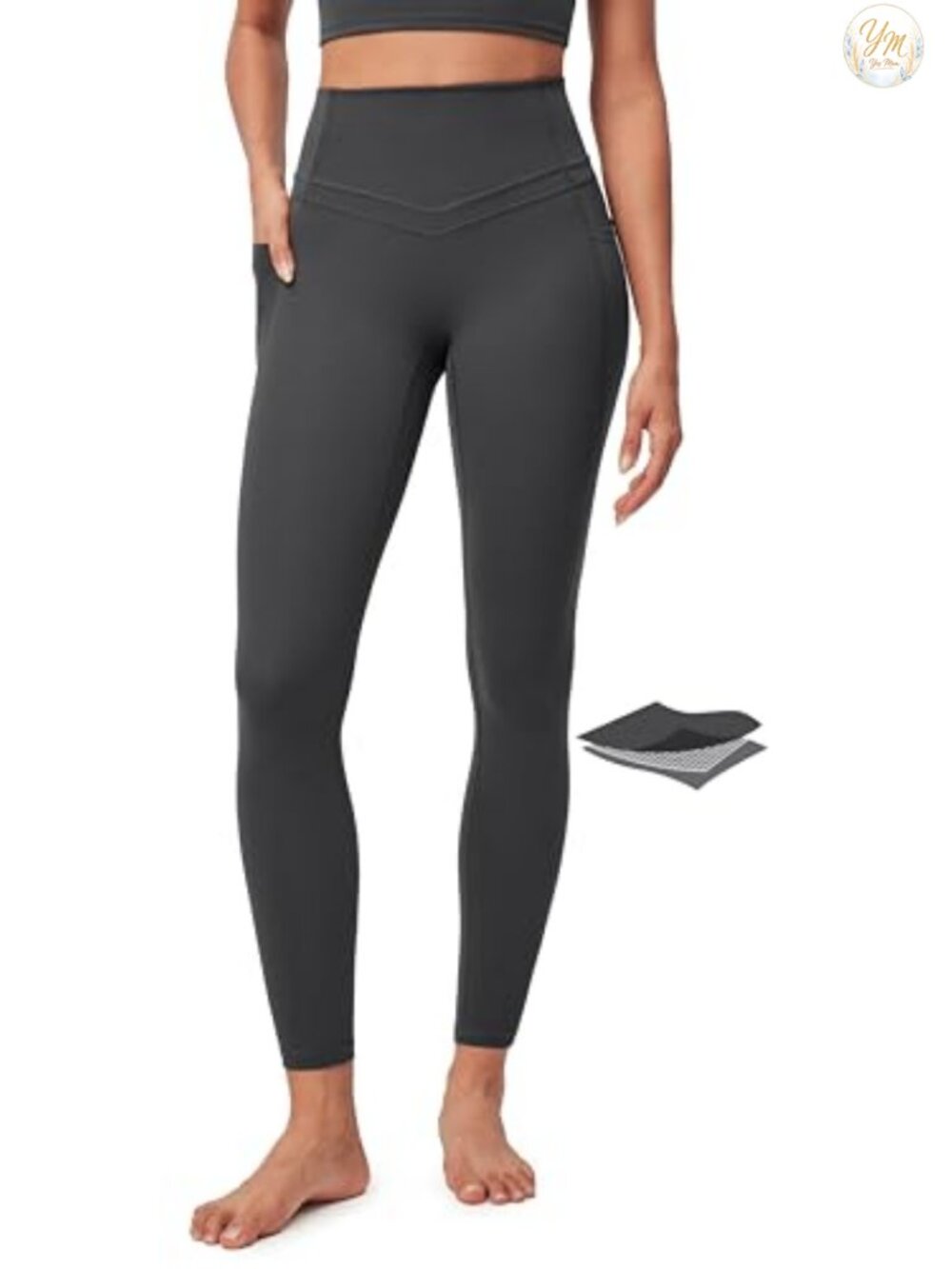 Compression Leggings High Rise Tummy Control Yoga Pants with Pockets
